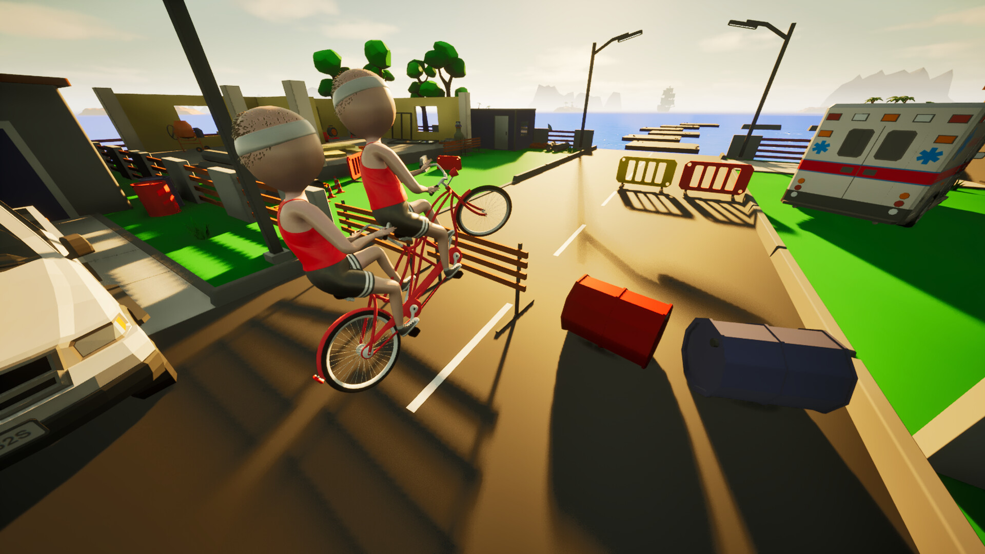 双人骑行联机版：Try To Drive - 双人合作自行车挑战游戏-壹元库