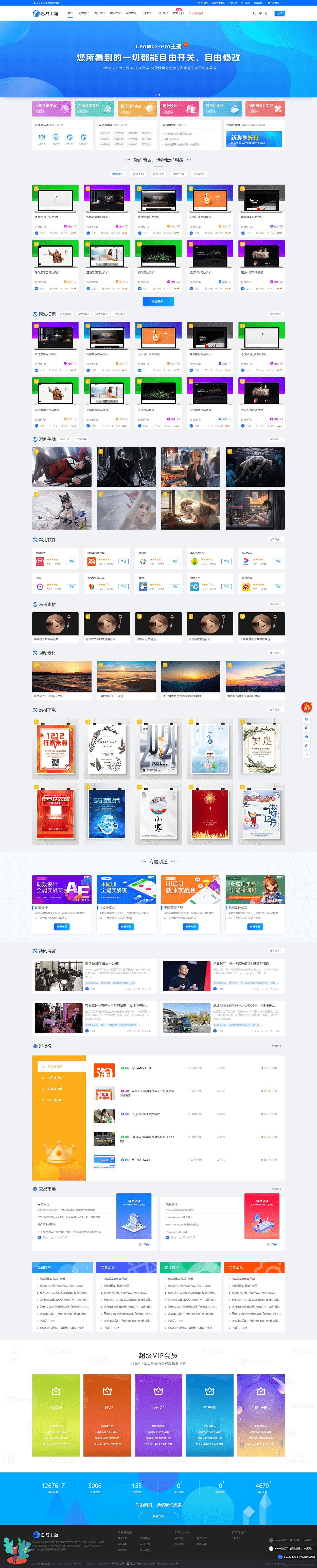 WordPress资源下载主题CeoMax-Pro v7.6：打造极致美观的付费资源下载站-壹元库