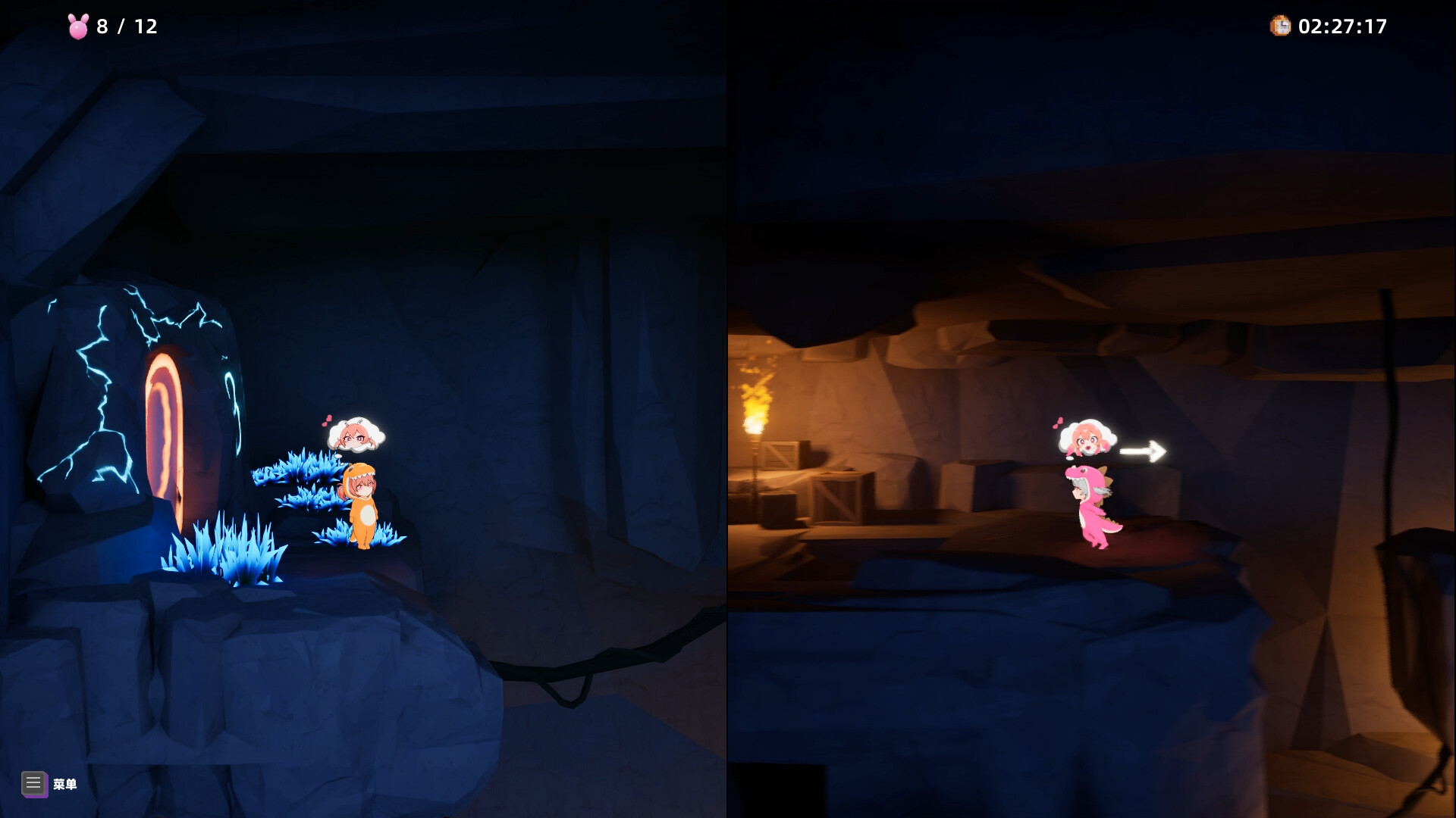 《分头行动:Head's Adventures》游戏评测:双人合作物理平台跳跃游戏,本地/远程同乐,收集气球挑战竞速-壹元库