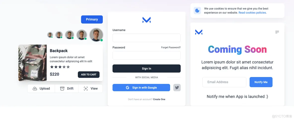 Meraki UI：基于Tailwind CSS的开源前端组件库，打造响应式与暗黑模式UI-壹元库