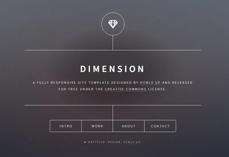 HTML深灰色英文个人主页源码 | 纯静态响应式个人网站模板下载-壹元库